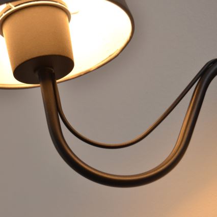 Sienas lampa MALBO 1xE27/15W/230V pelēka/melna