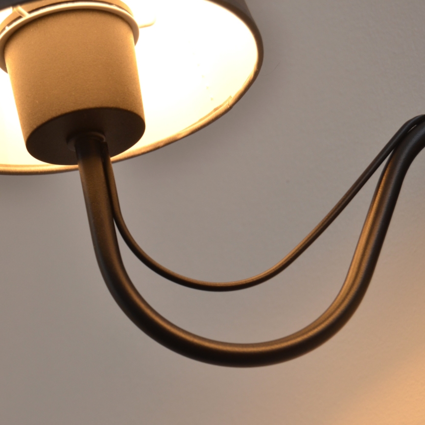 Sienas lampa MALBO 1xE27/15W/230V pelēka/melna
