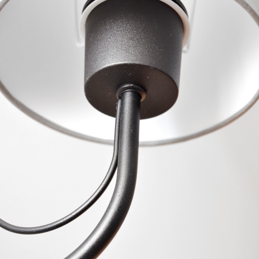 Sienas lampa MALBO 1xE27/15W/230V pelēka/melna