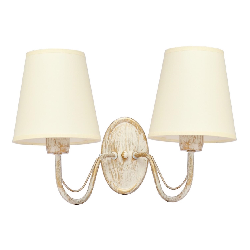 Sienas lampa MALBO 2xE27/15W/230V bēša