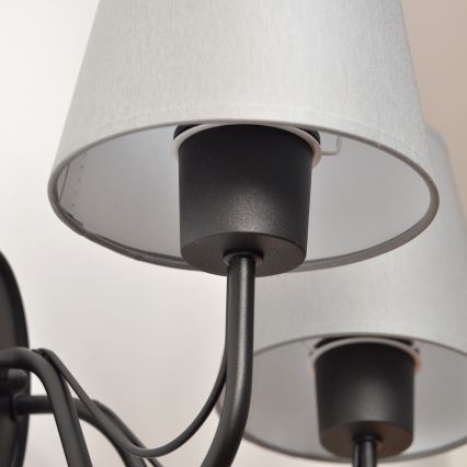Sienas lampa MALBO 2xE27/15W/230V pelēka/melna