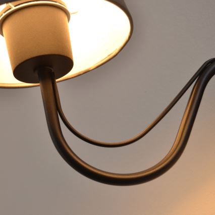 Sienas lampa MALBO 2xE27/15W/230V pelēka/melna