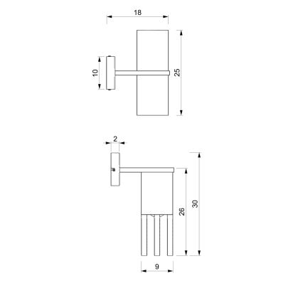 Sienas lampa MALM 1xE27/60W/230V