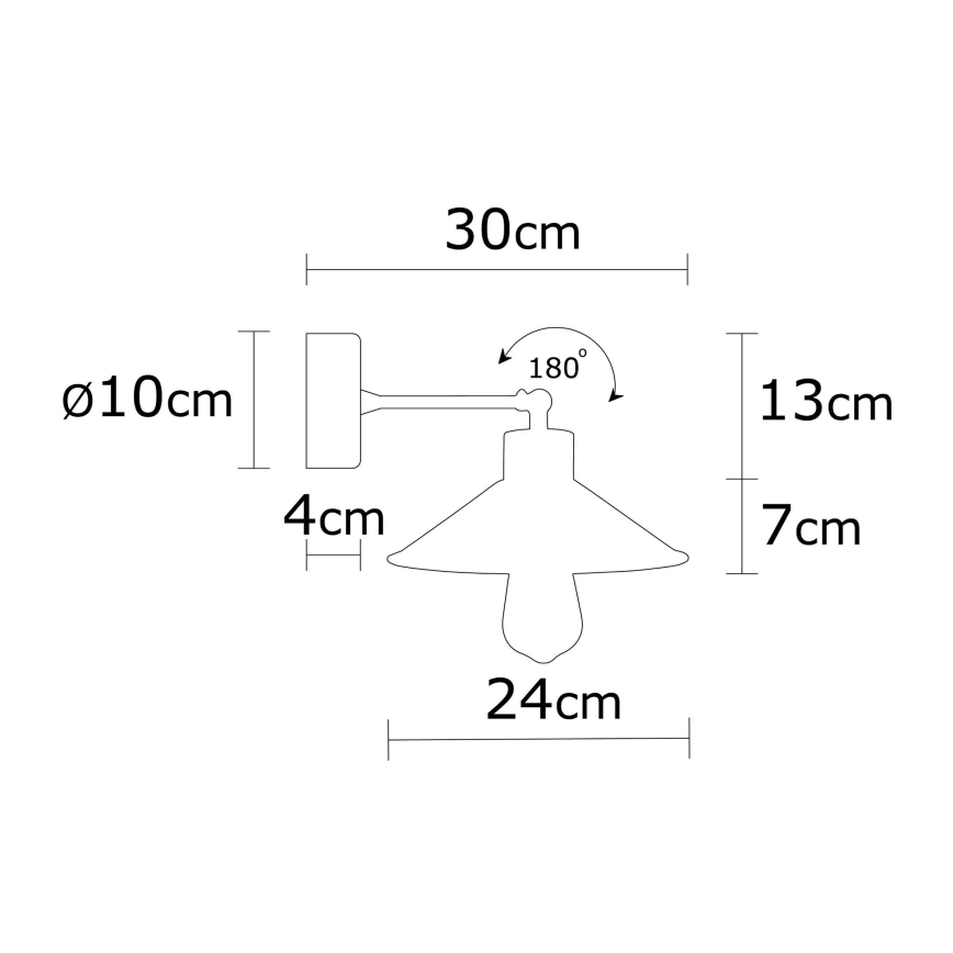 Sienas lampa MANAVGAT 1xE27/40W/230V brūna/zila
