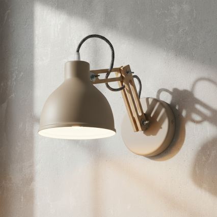 Sienas lampa MARCELLO 1xE27/15W/230V bēša