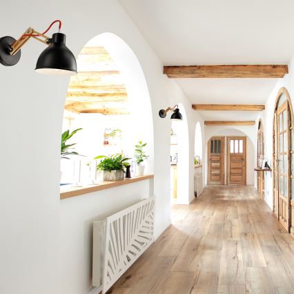 Sienas lampa MARCELLO 1xE27/60W/230V dižskābardis