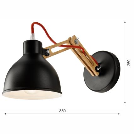 Sienas lampa MARCELLO 1xE27/60W/230V dižskābardis