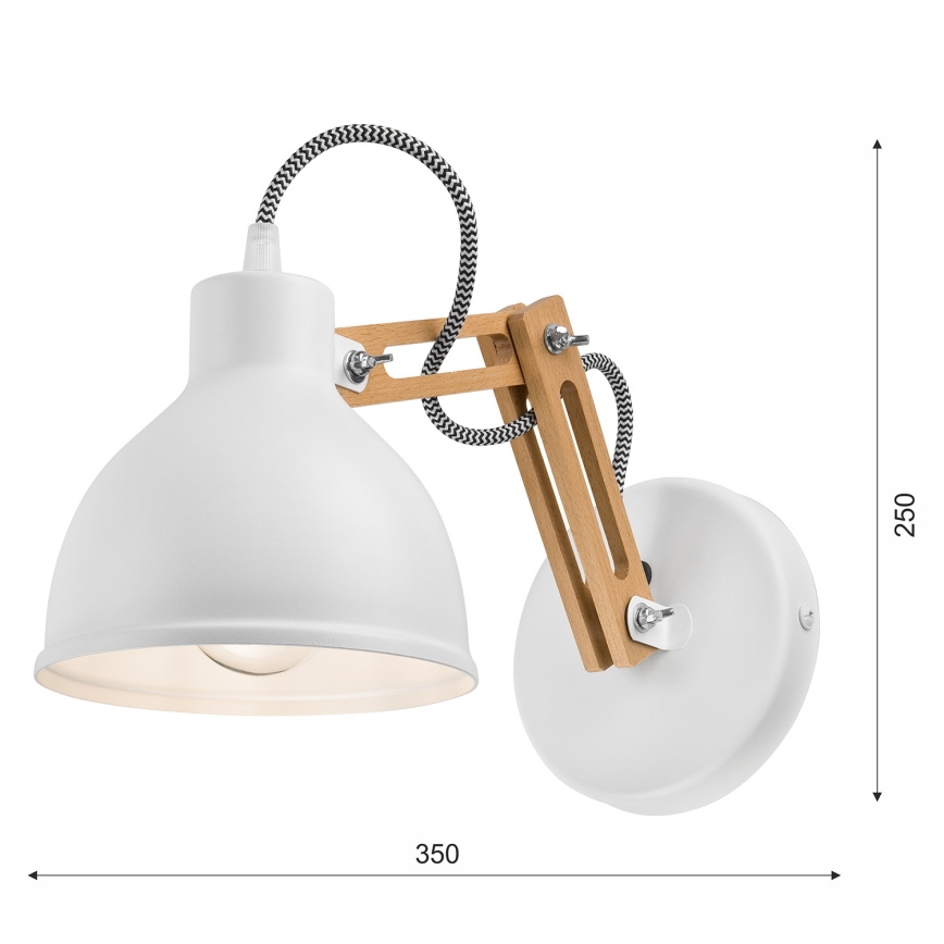 Sienas lampa MARCELLO 1xE27/60W/230V dižskābardis