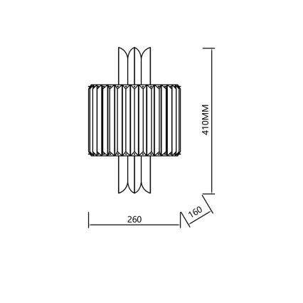 Sienas lampa MARGOT 2xE14/40W/230V hroms