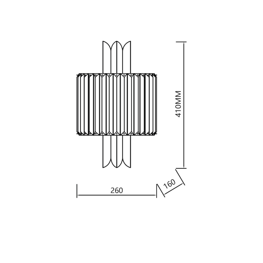 Sienas lampa MARGOT 2xE14/40W/230V zelta krāsā