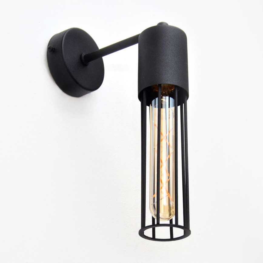 Sienas lampa MELODY 1xE27/15W/230V melna