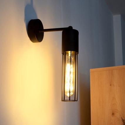 Sienas lampa MELODY 1xE27/15W/230V melna