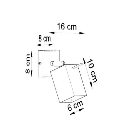 Sienas lampa MERIDA 1xGU10/40W/230V balts