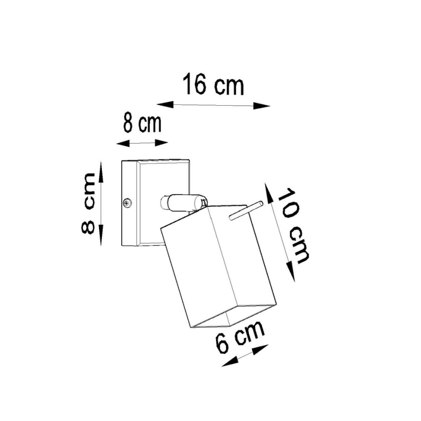 Sienas lampa MERIDA 1xGU10/40W/230V balts
