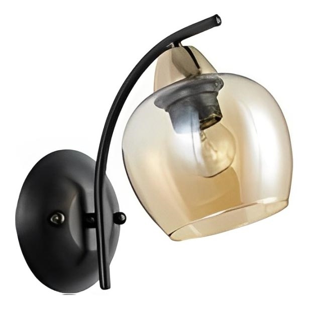 Sienas lampa MERRA 1xE27/40W/230V melna/bēša