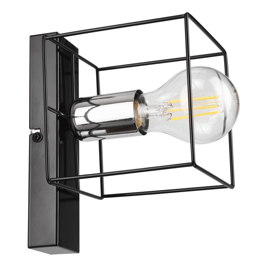 Sienas lampa MIKA 1xE27/60W/230V melna/spīdīgi hromēts