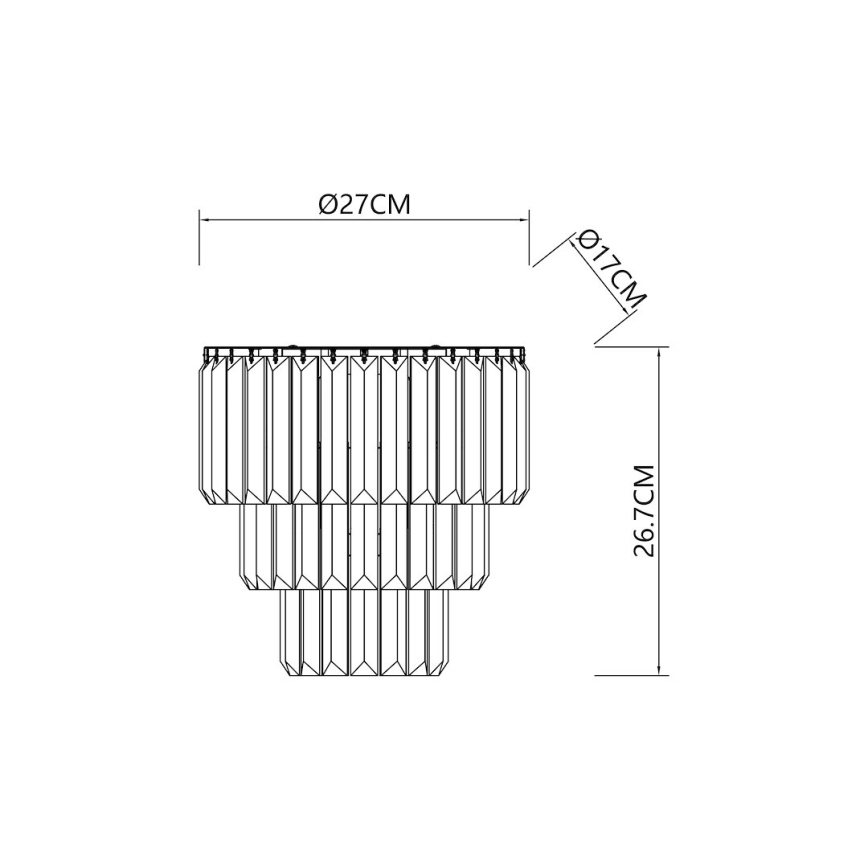 Sienas lampa MILANO 2xE14/40W/230V zelta