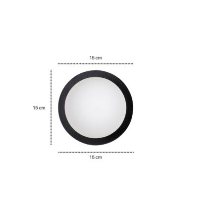 Sienas lampa MINERVA 1xE14/10W/230V melna