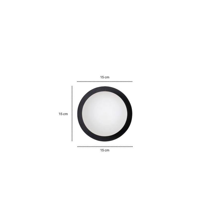 Sienas lampa MINERVA 1xE14/10W/230V melna