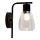 Sienas lampa MOLDO 1xE27/40W/230V melna/caurspīdīga