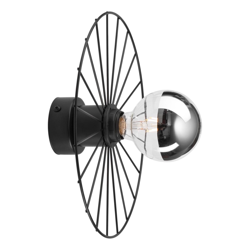 Sienas lampa MONTANA 1xE27/15W/230V d. 30 cm melna