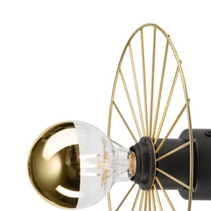 Sienas lampa MONTANA 1xE27/15W/230V d. 30 cm zelta
