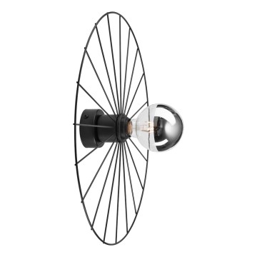 Sienas lampa MONTANA 1xE27/15W/230V d. 45 cm melna