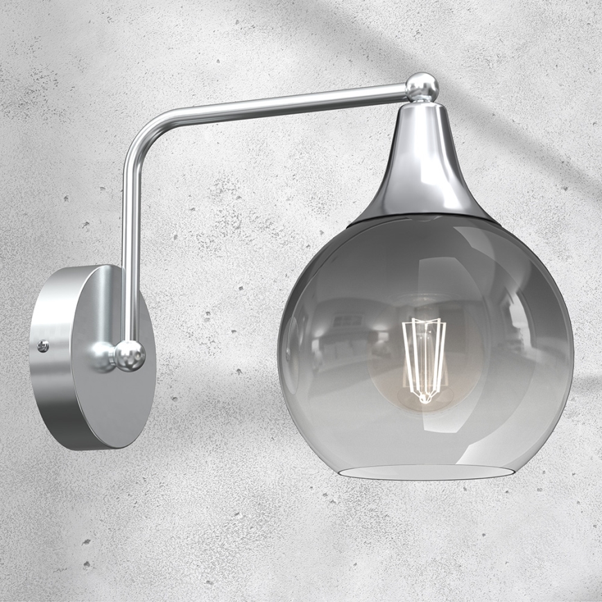 Sienas lampa MONTE 1xE27/60W/230V spīdīgs hroms