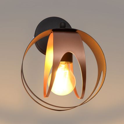 Sienas lampa MOONLIGHT 1xE27/15W/230V melna/varš