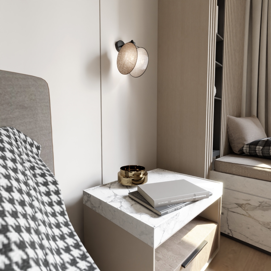 Sienas lampa MOTIF 1xE14/10W/230V bēša