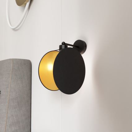 Sienas lampa MOTIF 1xE27/15W/230V melna