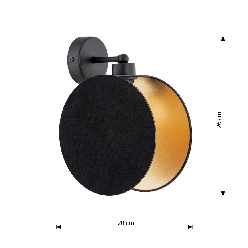 Sienas lampa MOTIF 1xE27/15W/230V melna