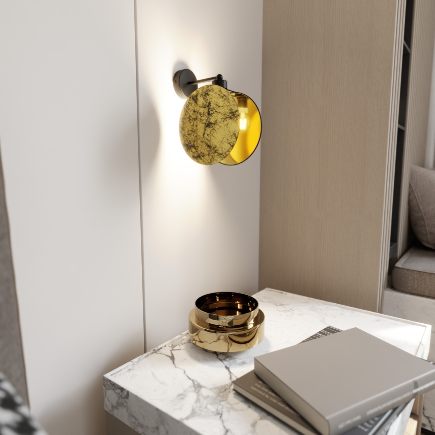 Sienas lampa MOTIF 1xE27/15W/230V zelta