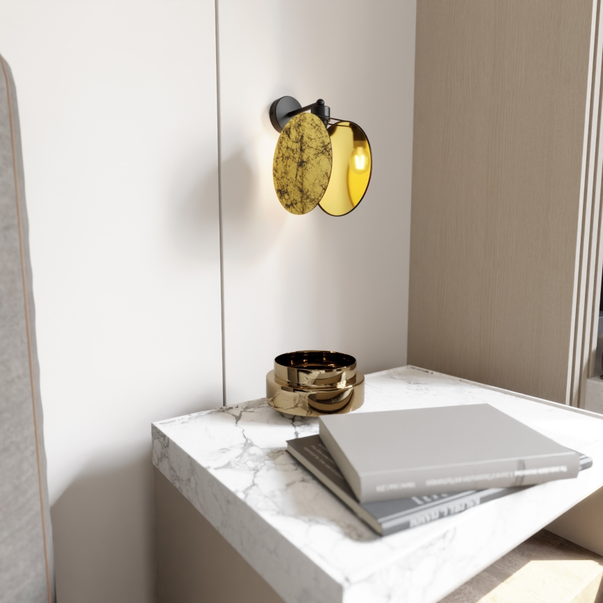 Sienas lampa MOTIF 1xE27/15W/230V zelta
