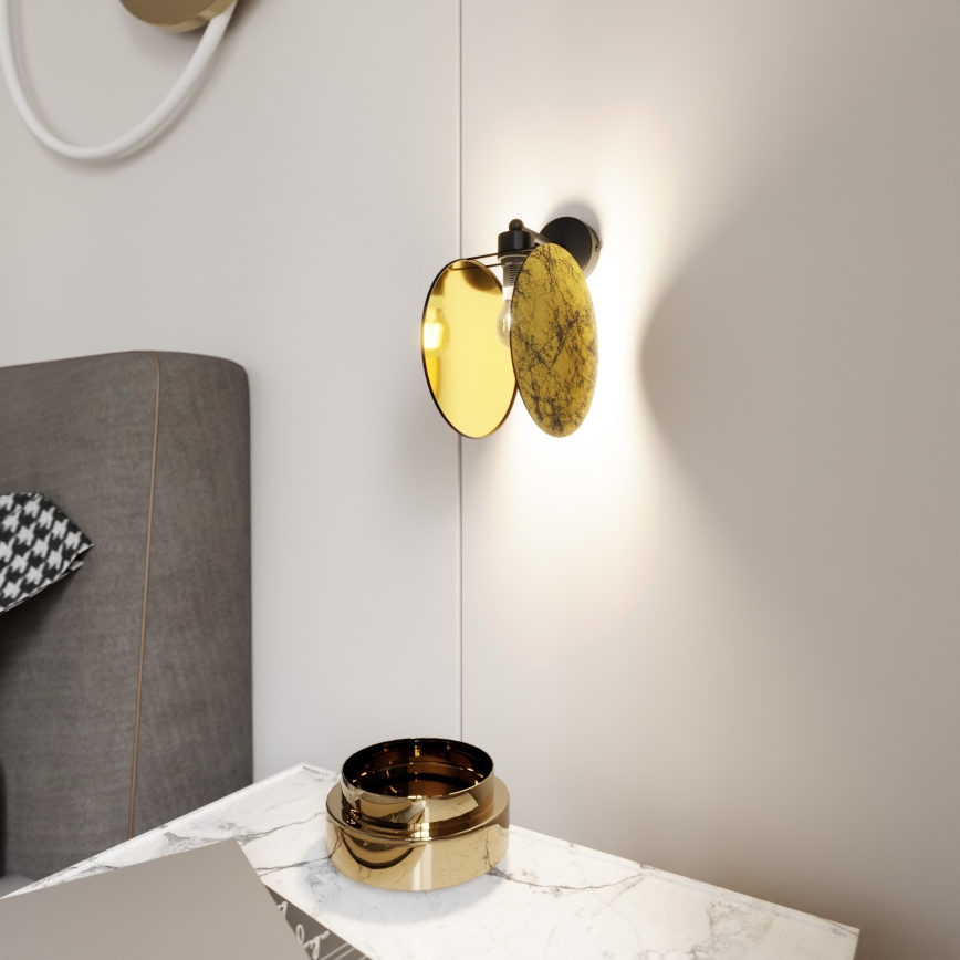 Sienas lampa MOTIF 1xE27/15W/230V zelta