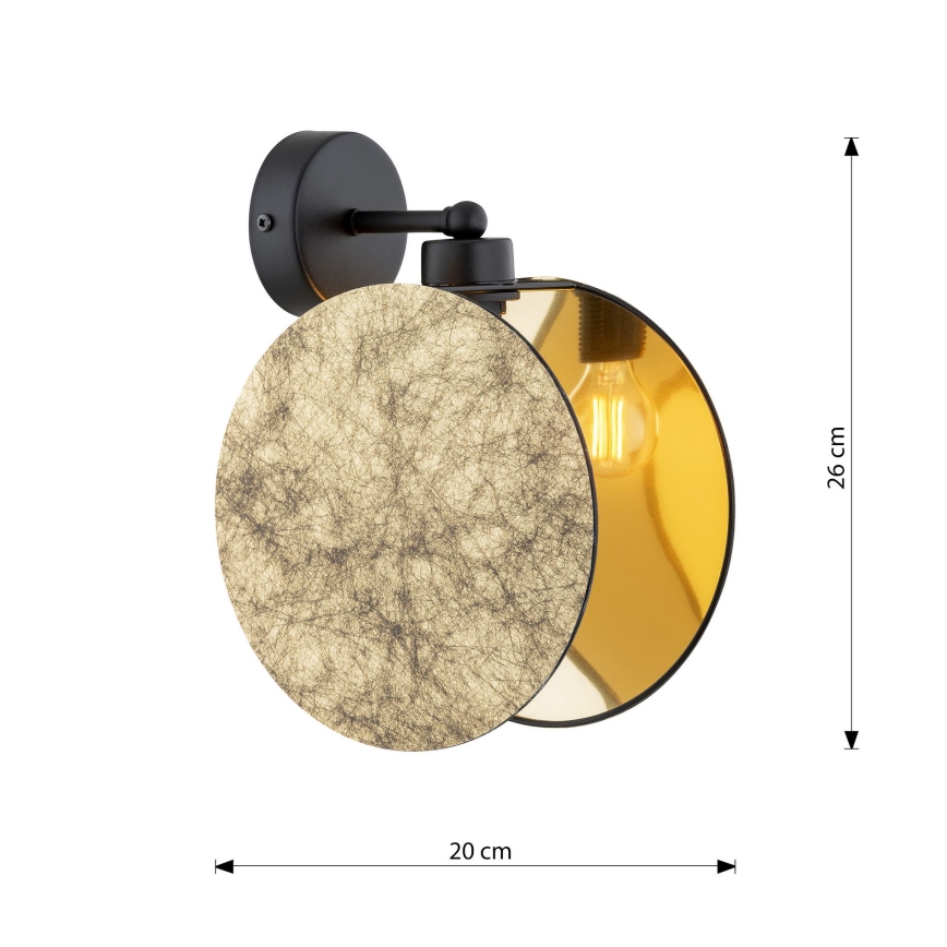 Sienas lampa MOTIF 1xE27/15W/230V zelta