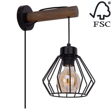 Sienas lampa MUG 1xE27/15W/230V priede - FSC sertifikāts