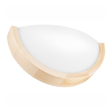 Sienas lampa NATURAL SLIM 1xE27/60W/230V priede