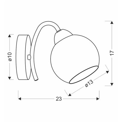 Sienas lampa NESTOR 1xE27/40W/230V misiņš
