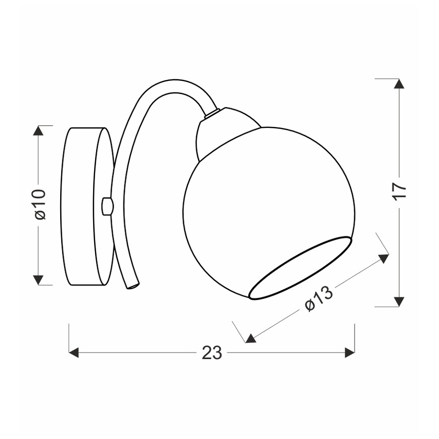 Sienas lampa NESTOR 1xE27/40W/230V misiņš