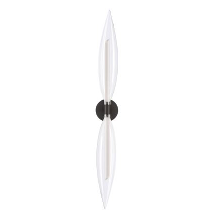 Sienas lampa NORDIC 2xG9/5W/230V melna/caurspīdīga