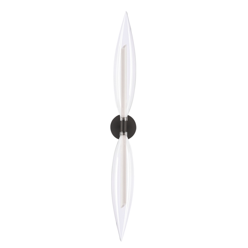 Sienas lampa NORDIC 2xG9/5W/230V melna/caurspīdīga