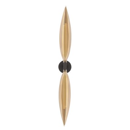 Sienas lampa NORDIC 2xG9/5W/230V melna/dūmaina bēša