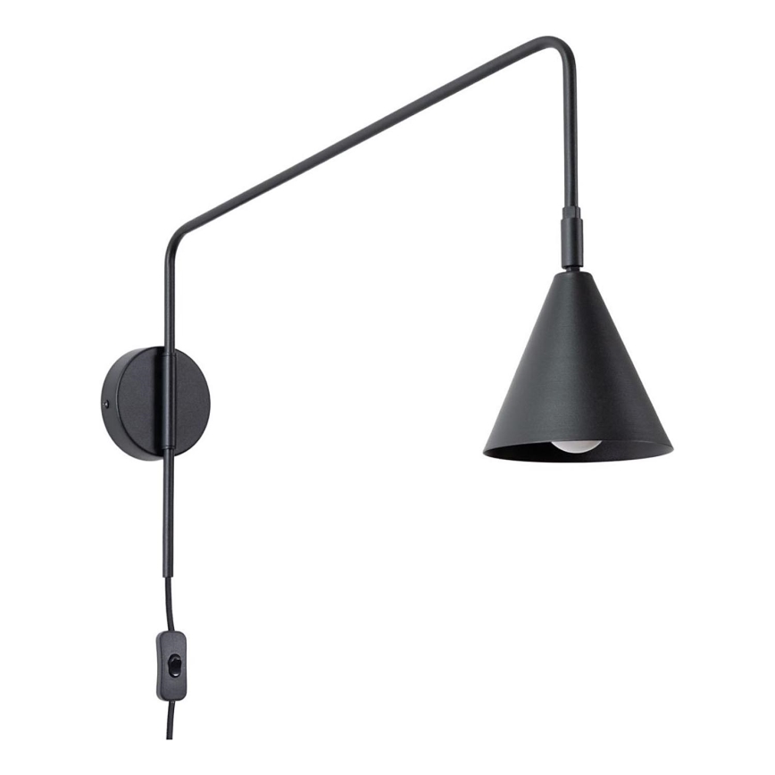 Sienas lampa NOX 1xE14/10W/230V melna