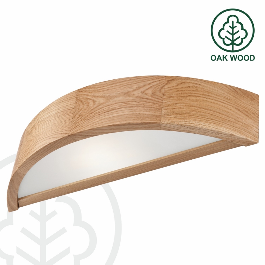 Sienas lampa OAK 1xE27/60W/230V, ozola apdare