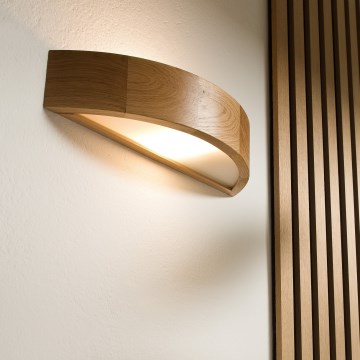 Sienas lampa OAK 1xE27/60W/230V ozols