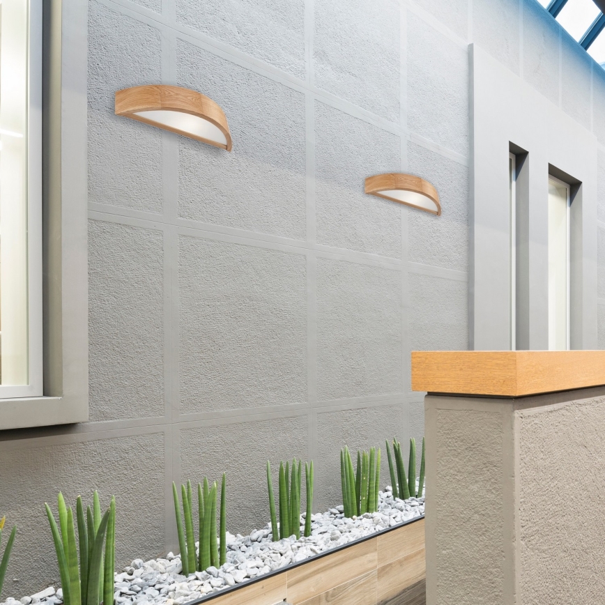 Sienas lampa OAK 1xE27/60W/230V ozols