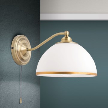 Sienas lampa OLD LAMP 1xE27/40W/230V balta/misiņš