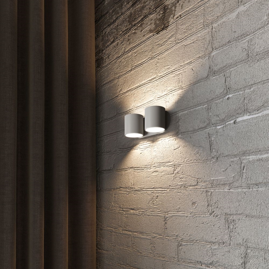 Sienas lampa ORBIS 2xG9/40W/230V pelēka
