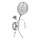 Sienas lampa ORLEAN 1xE14/10W/230V spīdīgi hromēts